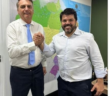 Márcio Corrêa e Bolsonaro juntos em Anápolis para lançamento de pré-candidatura