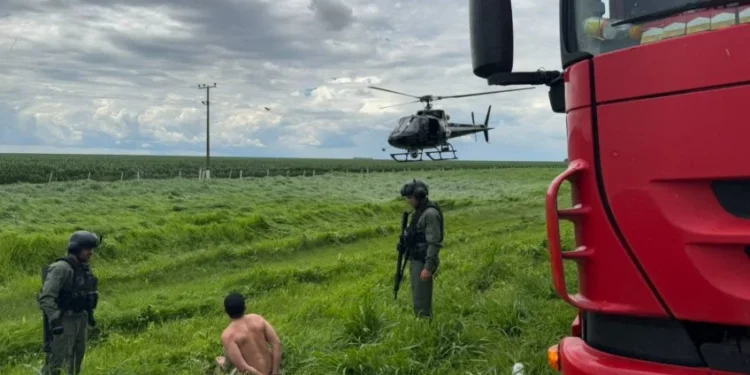 URGENTE: Helicóptero da Polícia Civil intercepta suspeito de ataque em Brasília na Bahia